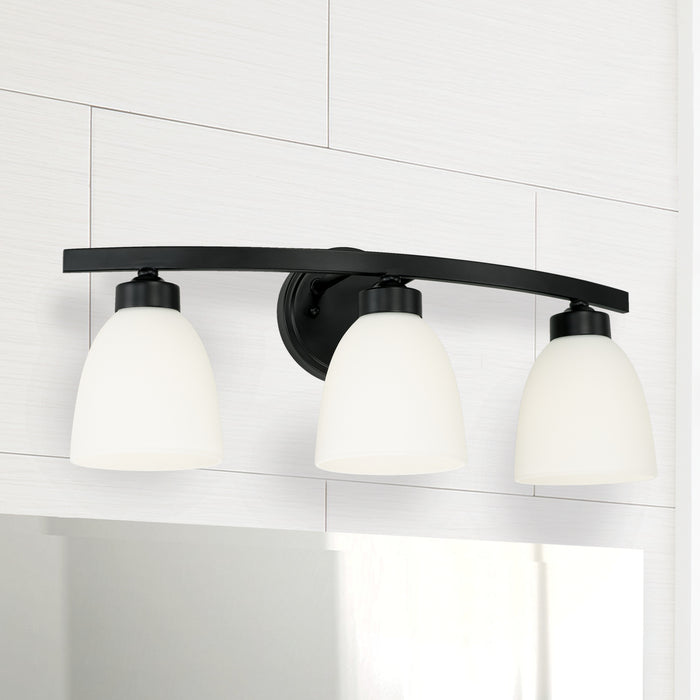 Capital Lighting 114331MB-333 Three Light Vanity, Matte Black