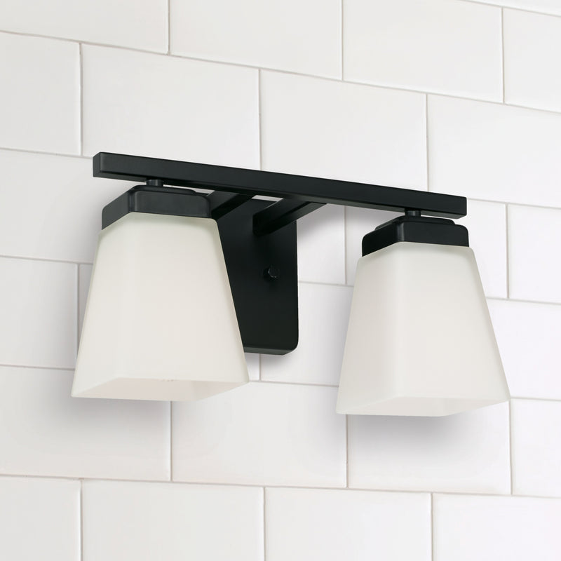 Capital Lighting 114421MB-334 Two Light Vanity, Matte Black