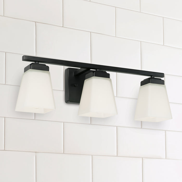 Capital Lighting 114431MB-334 Three Light Vanity, Matte Black