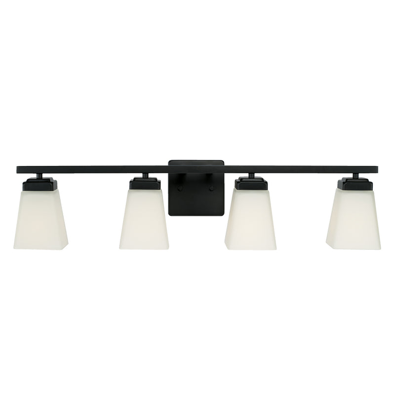 Capital Lighting 114441MB-334 Four Light Vanity, Matte Black