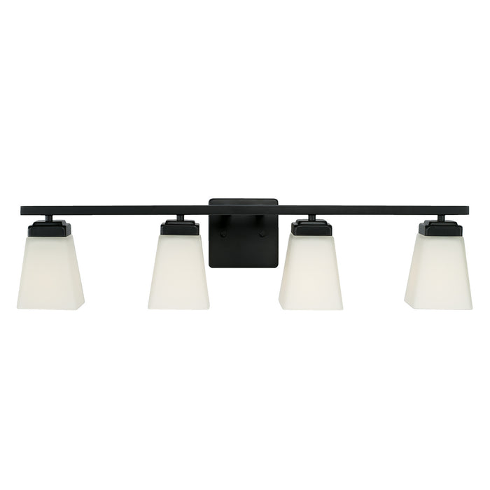Capital Lighting 114441MB-334 Four Light Vanity, Matte Black