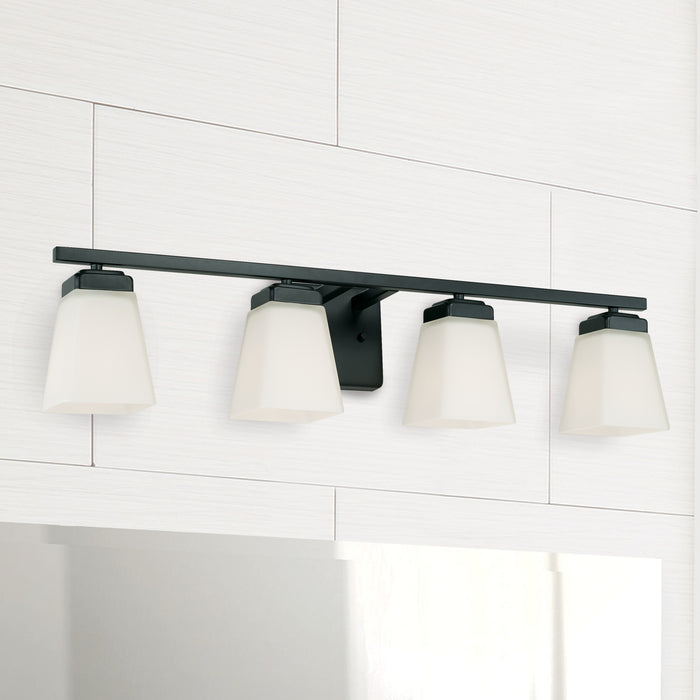 Capital Lighting 114441MB-334 Four Light Vanity, Matte Black