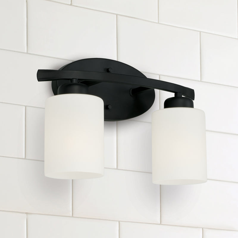 Capital Lighting 115221MB-338 Two Light Vanity, Matte Black