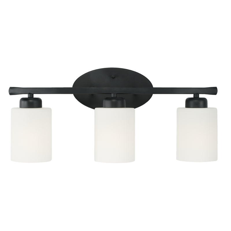 Capital Lighting 115231MB-338 Three Light Vanity, Matte Black