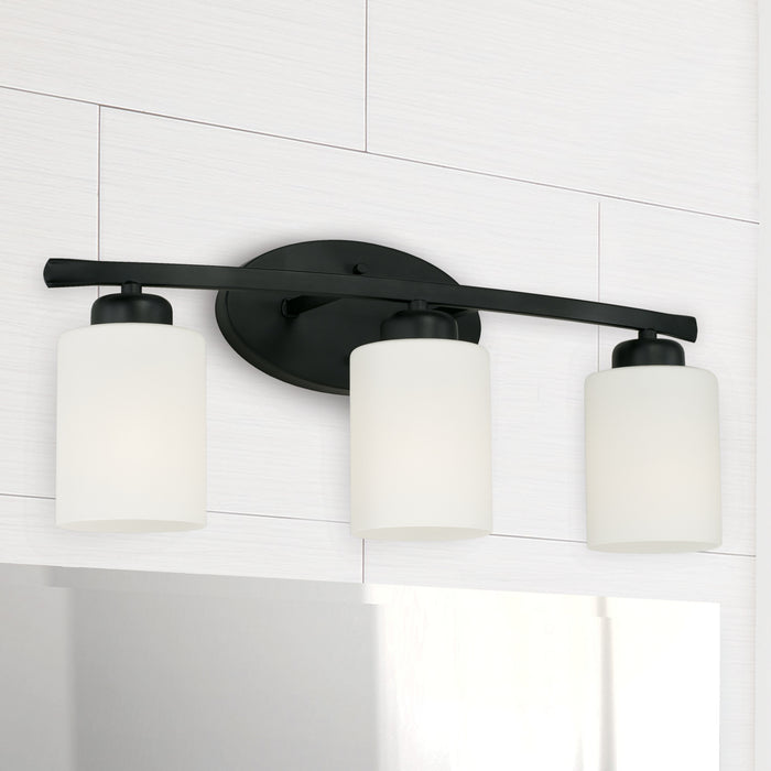 Capital Lighting 115231MB-338 Three Light Vanity, Matte Black
