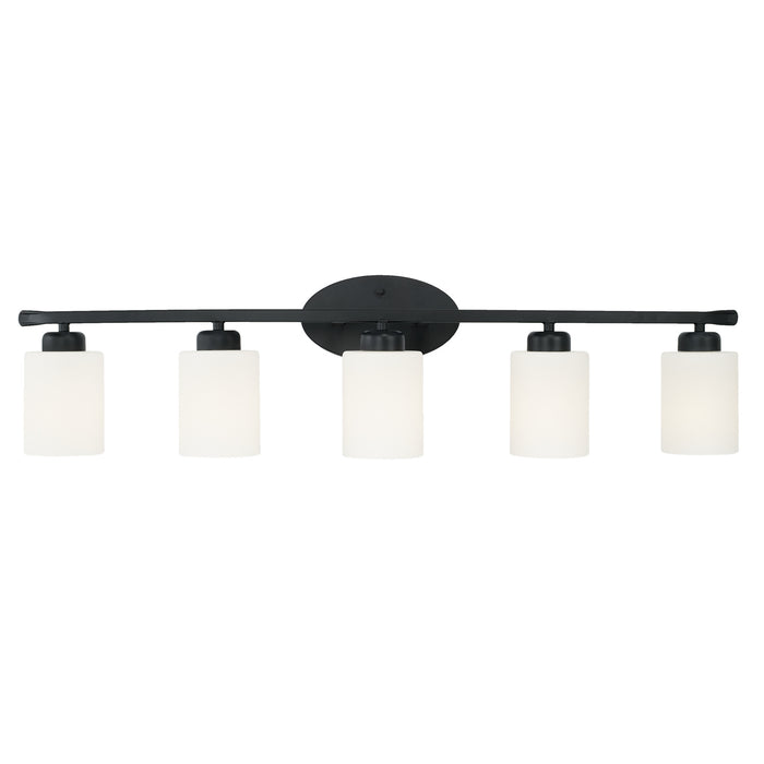 Capital Lighting 115251MB-338 Five Light Vanity, Matte Black