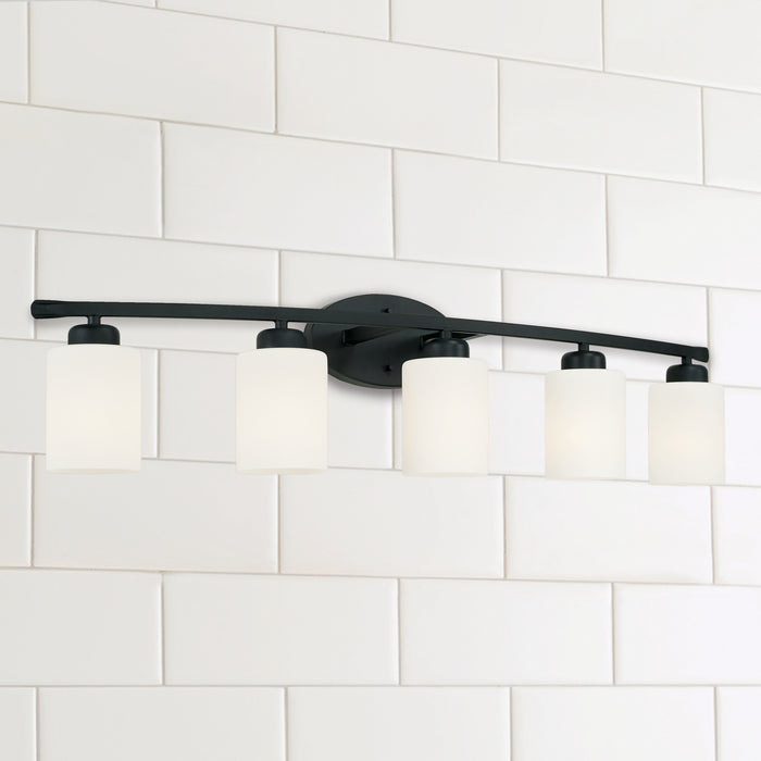 Capital Lighting 115251MB-338 Five Light Vanity, Matte Black