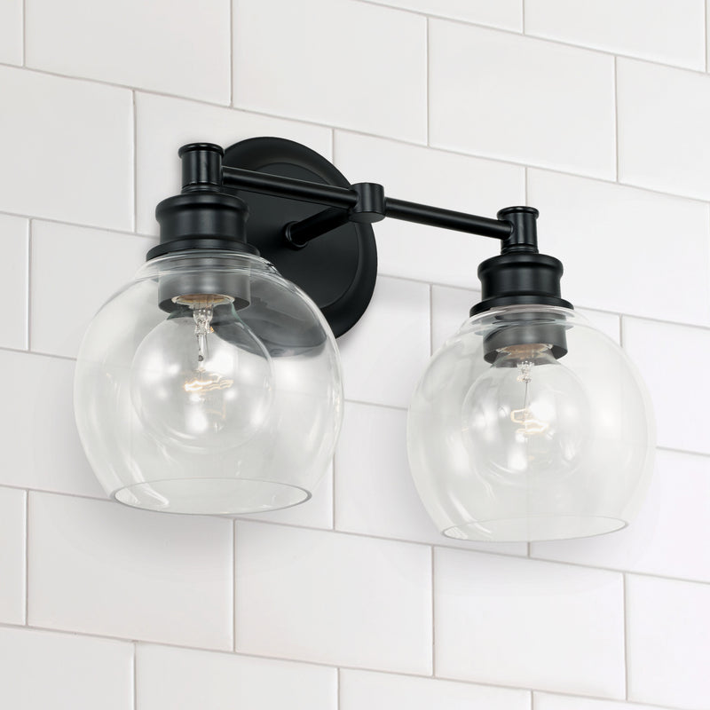 Capital Lighting 121121MB-426 Two Light Vanity, Matte Black
