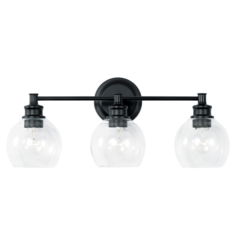 Capital Lighting 121131MB-426 Three Light Vanity, Matte Black