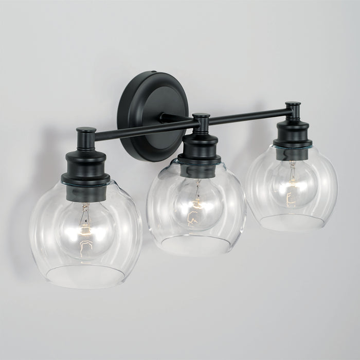 Capital Lighting 121131MB-426 Three Light Vanity, Matte Black