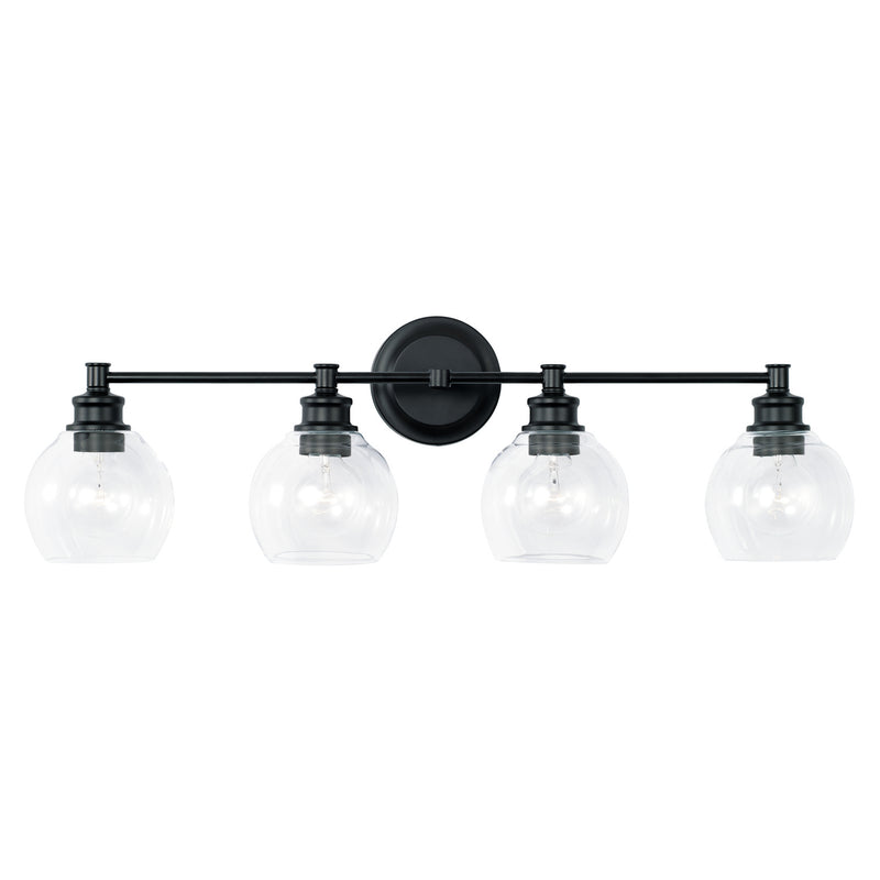Capital Lighting 121141MB-426 Four Light Vanity, Matte Black