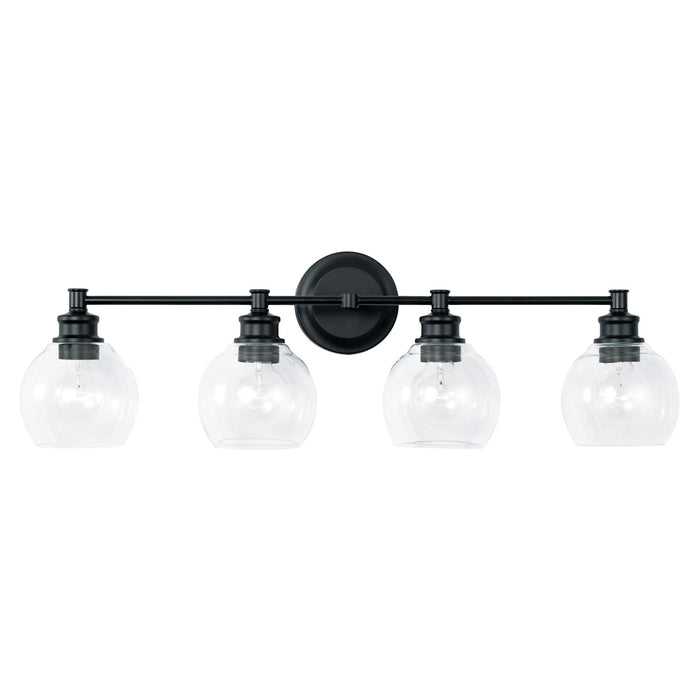 Capital Lighting 121141MB-426 Four Light Vanity, Matte Black