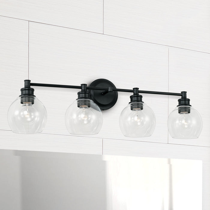 Capital Lighting 121141MB-426 Four Light Vanity, Matte Black