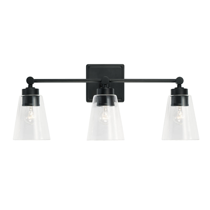 Capital Lighting 121831MB-432 Three Light Vanity, Matte Black