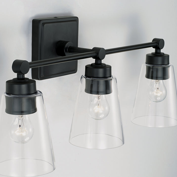 Capital Lighting 121831MB-432 Three Light Vanity, Matte Black