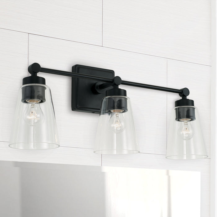 Capital Lighting 121831MB-432 Three Light Vanity, Matte Black