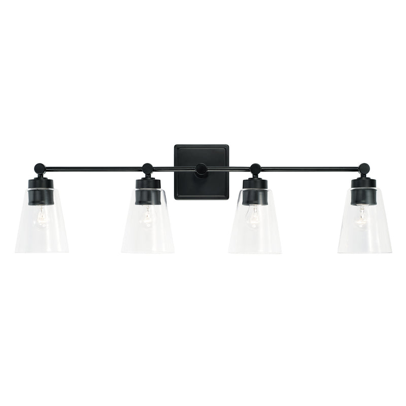 Capital Lighting 121841MB-432 Four Light Vanity, Matte Black