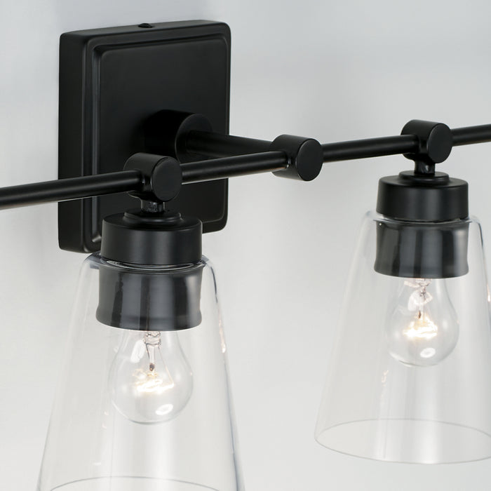Capital Lighting 121841MB-432 Four Light Vanity, Matte Black