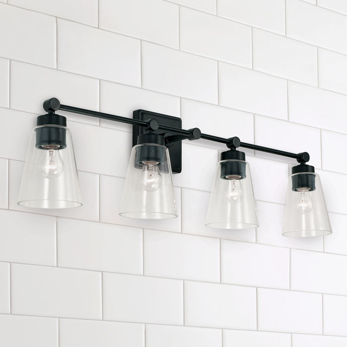 Capital Lighting 121841MB-432 Four Light Vanity, Matte Black