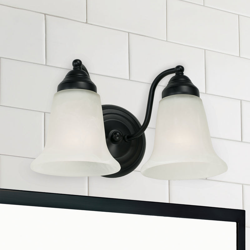 Capital Lighting 1362MB-117 Two Light Vanity, Matte Black