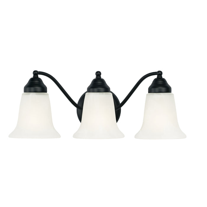 Capital Lighting 1363MB-117 Three Light Vanity, Matte Black