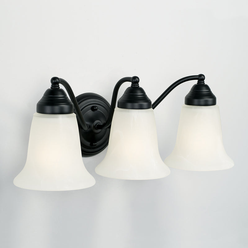 Capital Lighting 1363MB-117 Three Light Vanity, Matte Black