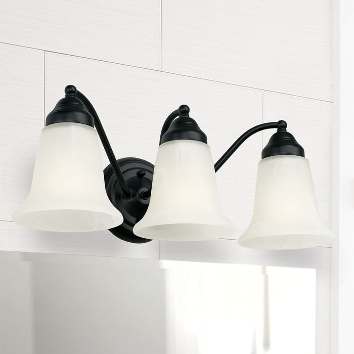 Capital Lighting 1363MB-117 Three Light Vanity, Matte Black