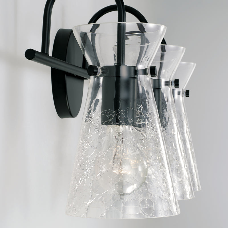 Capital Lighting 142431MB Three Light Vanity, Matte Black