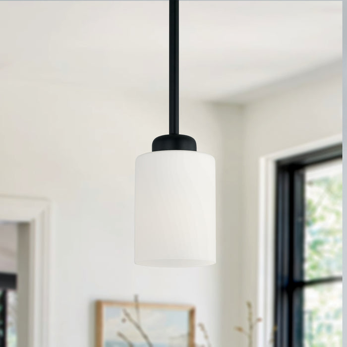 Capital Lighting 315211MB-338 One Light Pendant, Matte Black
