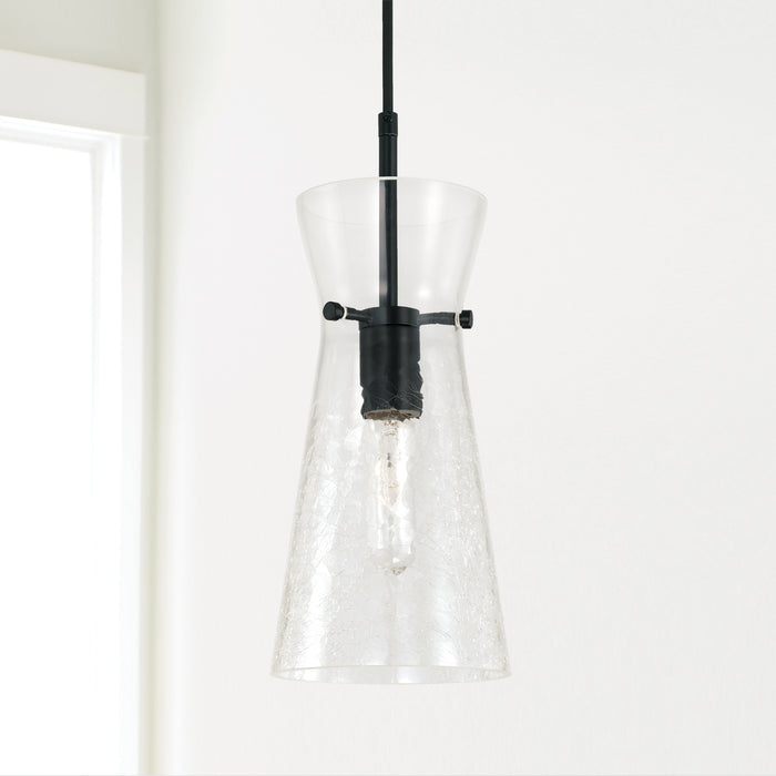 Capital Lighting 342411MB One Light Pendant, Matte Black