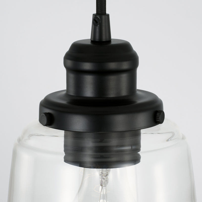 Capital Lighting 3718MB-135 One Light Pendant, Matte Black