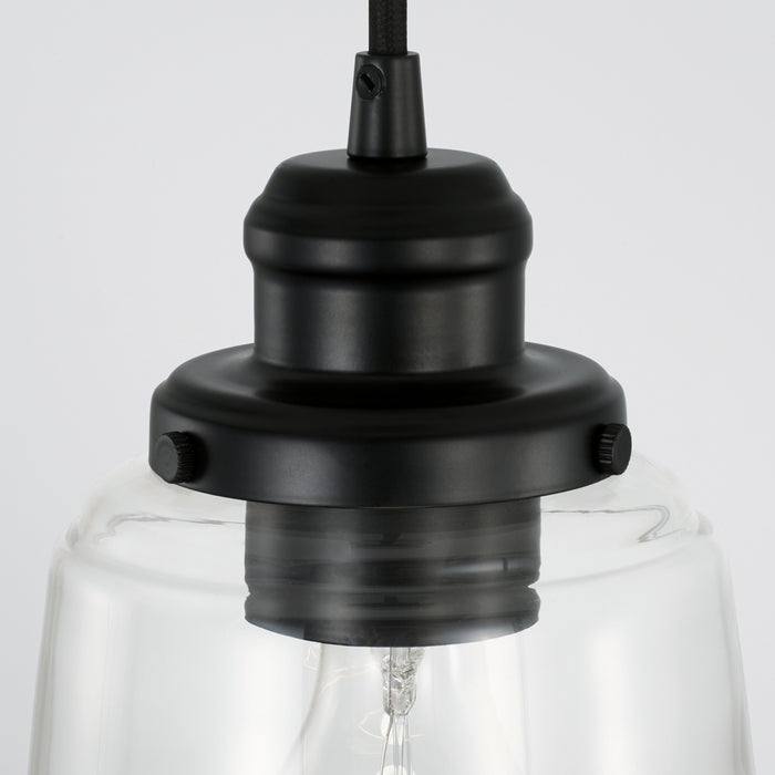 Capital Lighting 3718MB-135 One Light Pendant, Matte Black