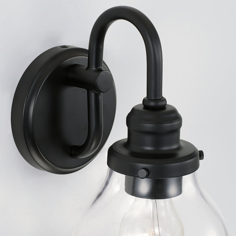 Capital Lighting 8301MB-461 One Light Wall Sconce, Matte Black