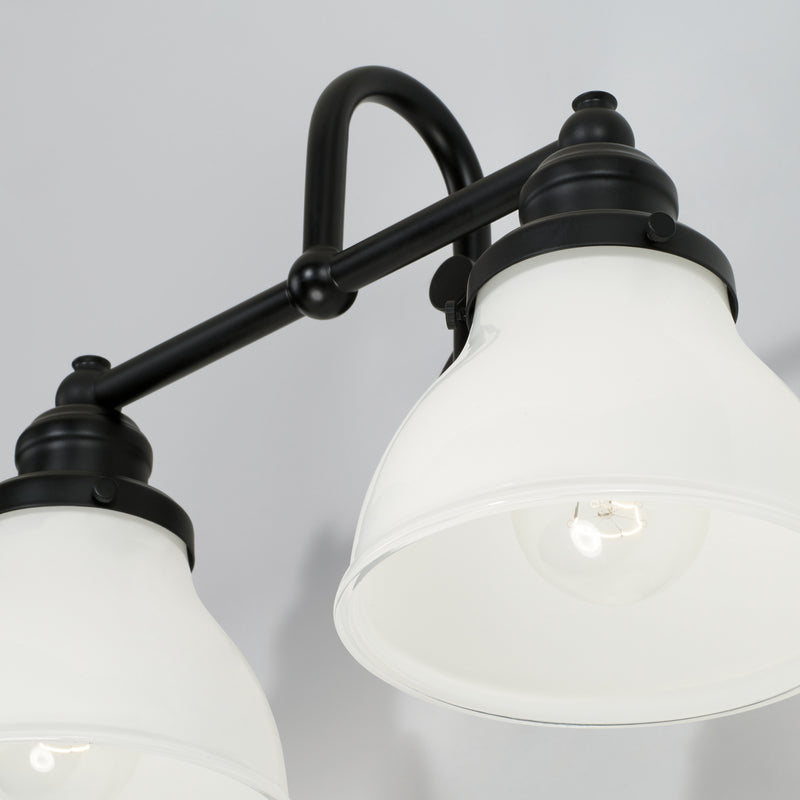 Capital Lighting 8302MB-128 Two Light Vanity, Matte Black
