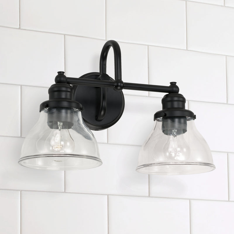 Capital Lighting 8302MB-461 Two Light Vanity, Matte Black