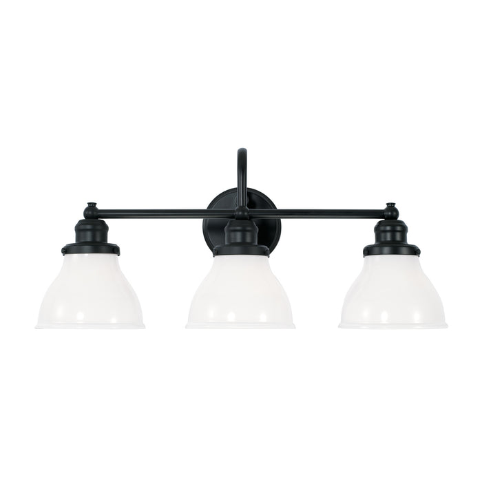 Capital Lighting 8303MB-128 Three Light Vanity, Matte Black