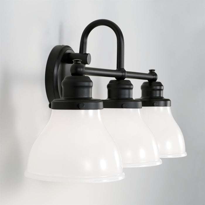 Capital Lighting 8303MB-128 Three Light Vanity, Matte Black