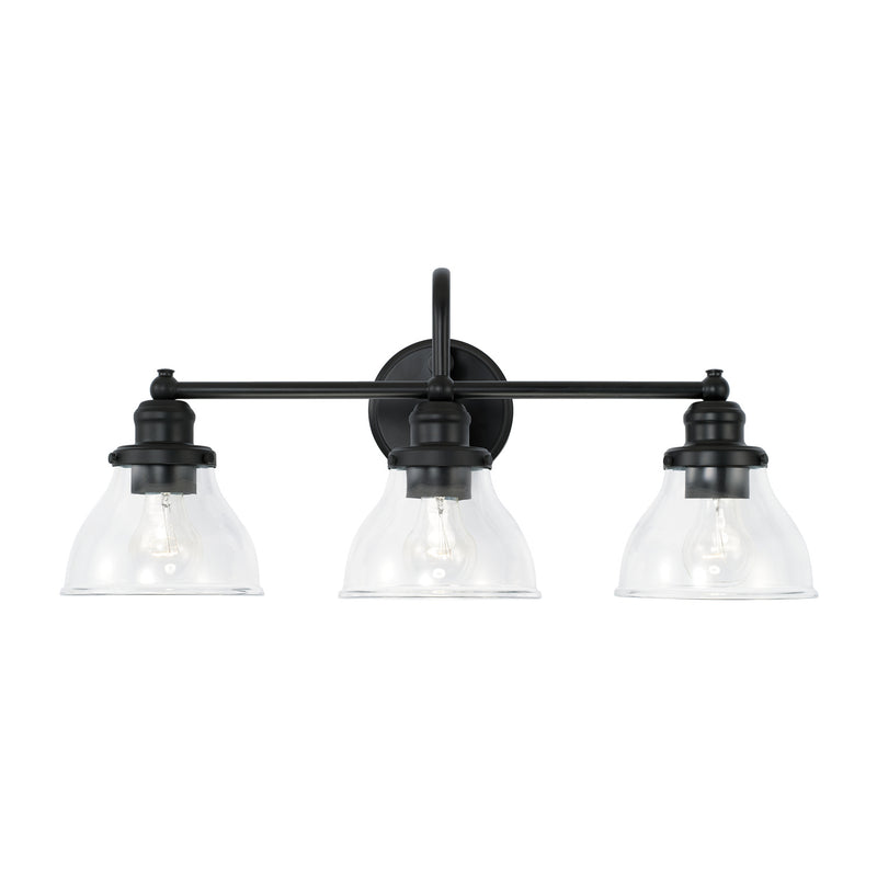 Capital Lighting 8303MB-461 Three Light Vanity, Matte Black