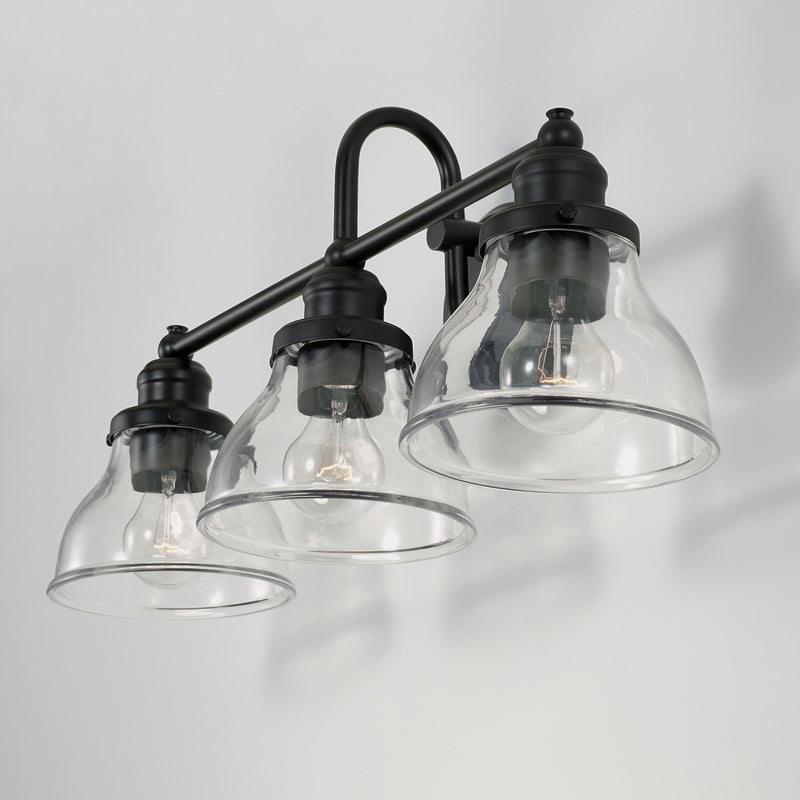 Capital Lighting 8303MB-461 Three Light Vanity, Matte Black