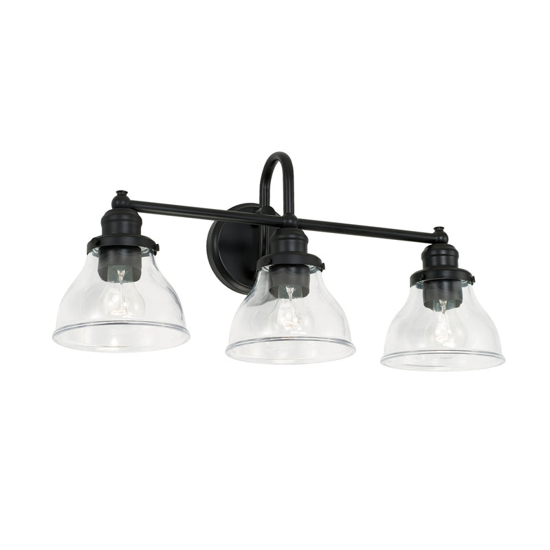 Capital Lighting 8303MB-461 Three Light Vanity, Matte Black