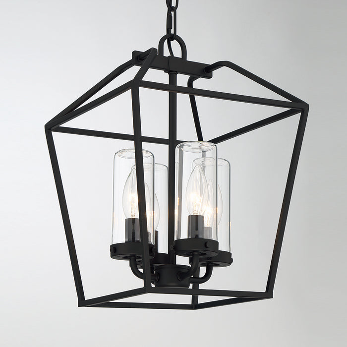 Eurofase 41960-011 Four Light Outdoor Pendant, Satin Black