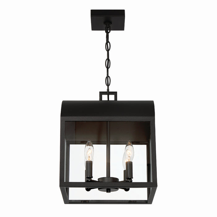Eurofase 41967-010 Four Light Outdoor Pendant, Satin Black
