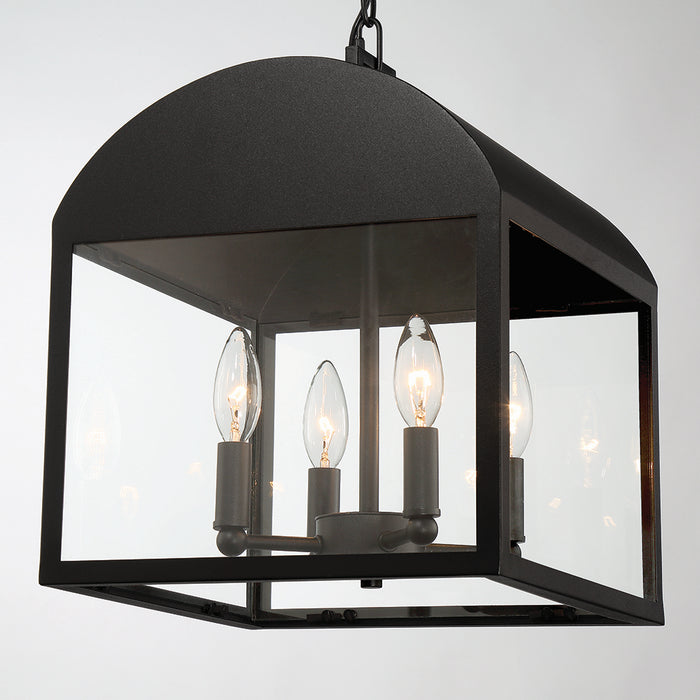 Eurofase 41967-010 Four Light Outdoor Pendant, Satin Black