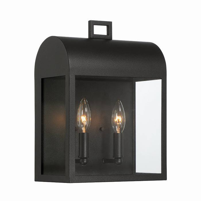 Eurofase 41969-014 Two Light Outdoor Wall Sconce, Satin Black