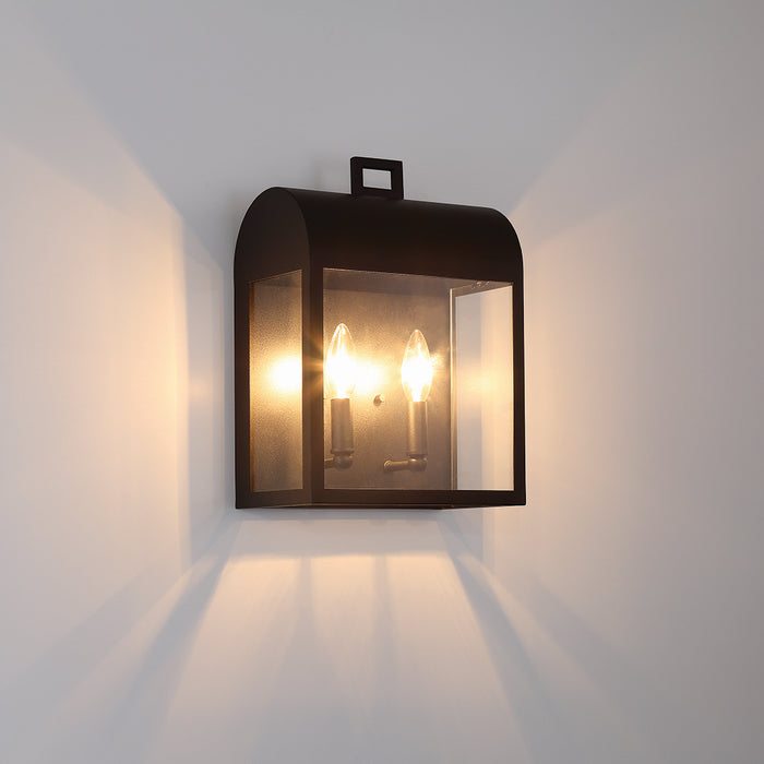 Eurofase 41969-014 Two Light Outdoor Wall Sconce, Satin Black