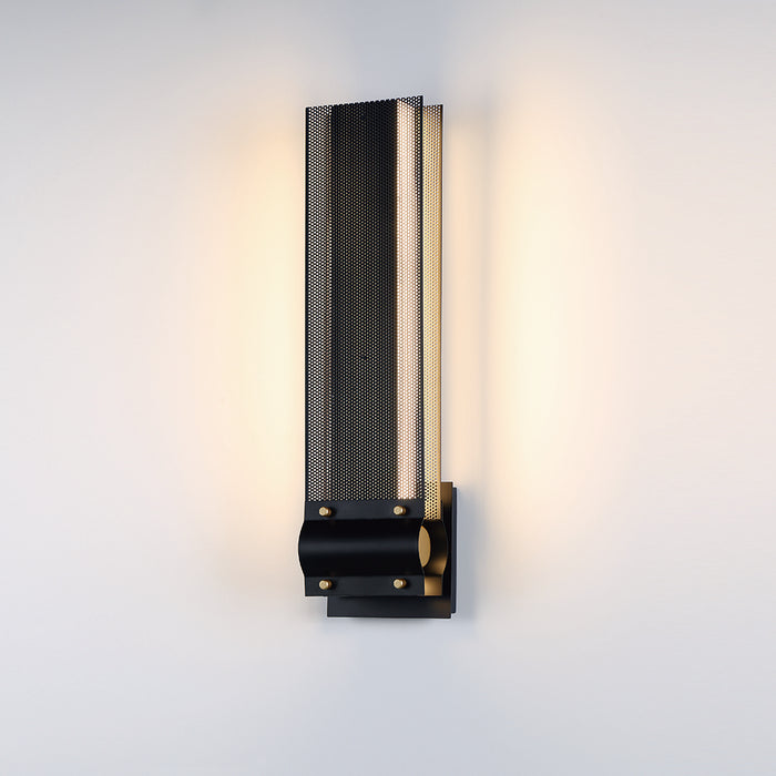 Eurofase 42710-011 LED Outdoor Wall Sconce, Gold-Black