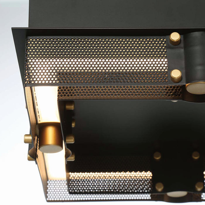 Eurofase 42715-016 LED Outdoor Flushmount, Black/Gold
