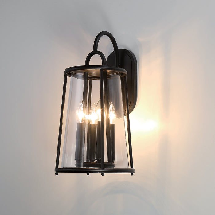 Eurofase 42720-010 Four Light Outdoor Wall Sconce, Satin Black