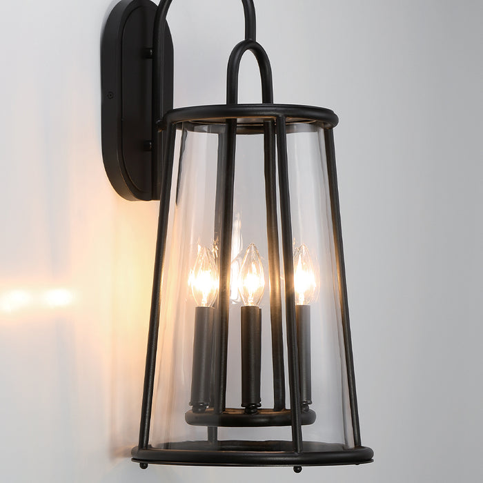 Eurofase 42721-017 Six Light Outdoor Wall Sconce, Satin Black
