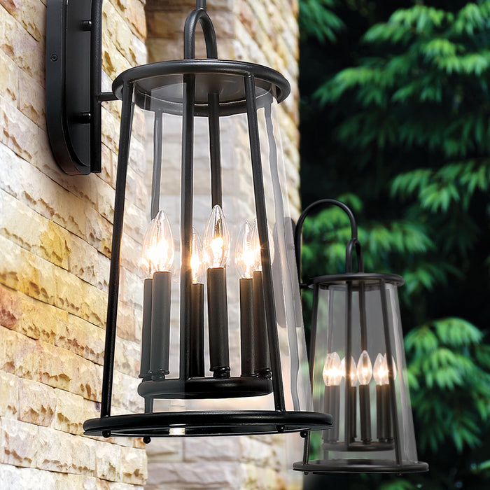 Eurofase 42721-017 Six Light Outdoor Wall Sconce, Satin Black
